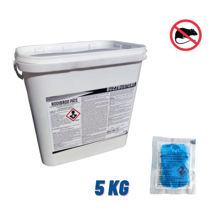 Pâte appât souris rat rodenticide bromadiolone 50 ppm RODIBROD dératisation