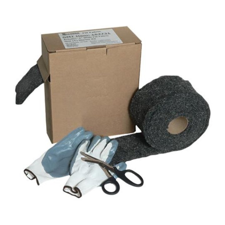 Le STARTER KIT XCLUDER contient : 1 rouleau de XCLUDER de 3 mètres et 10cm de large, 1 paire de gants et 1 paire de ciseaux.