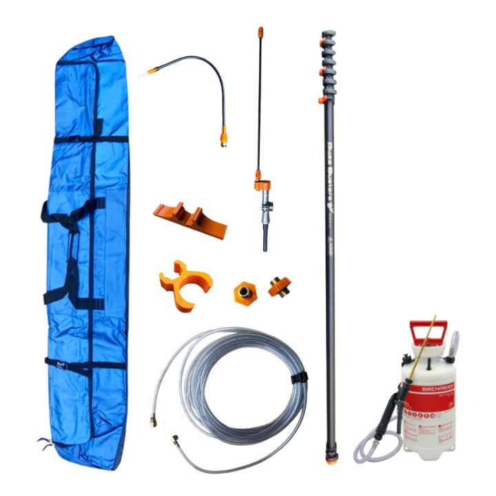 Kit complet perche télescopique pour la destruction de nids de frelons asiatiques et la désinsectisation
