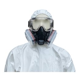 Demi-masque respiratoire avec lunettes de protection