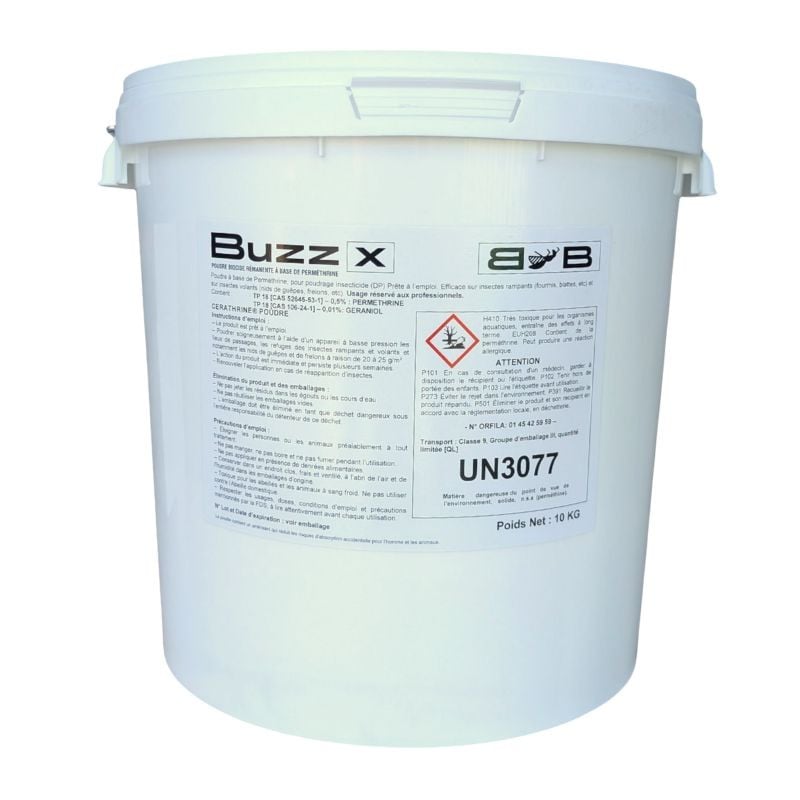 BuzzX poudre perméthrine guêpe frelon BuzzX poudre perméthrine guêpe frelon