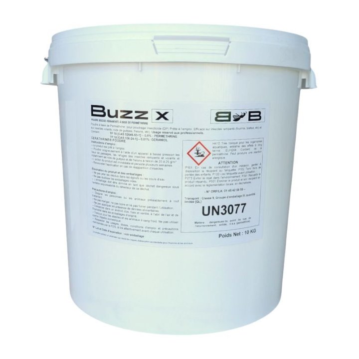 BuzzX poudre perméthrine guêpe frelon