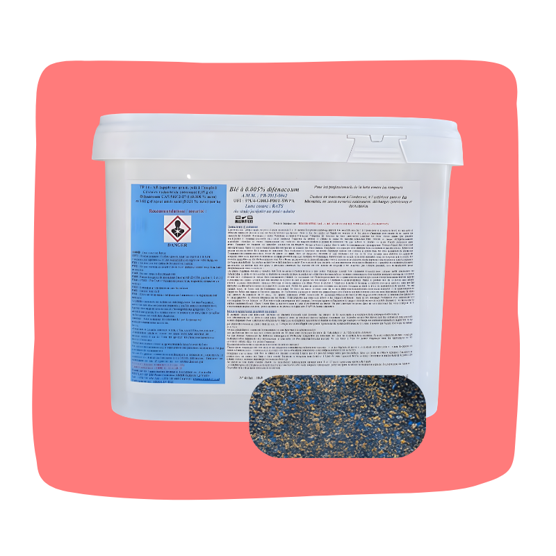 Blé difenacoum 50ppm mulots campagnol rongeurs