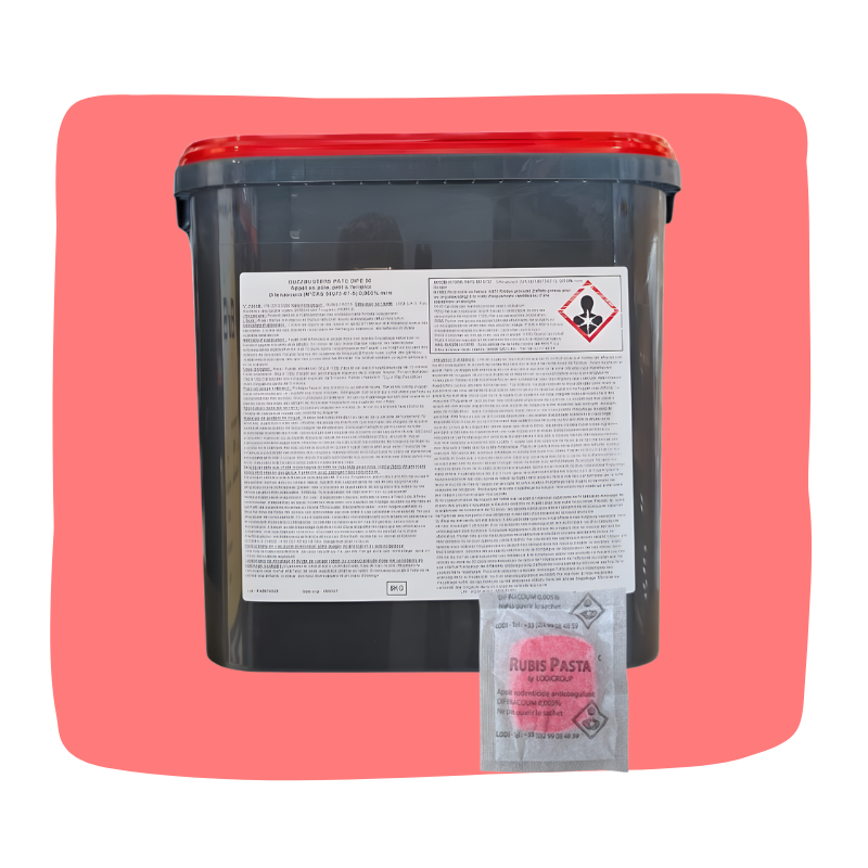 Pate dératisation difenacoum 50ppm