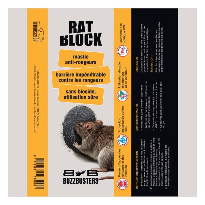 Mastic ratblock anti rongeur