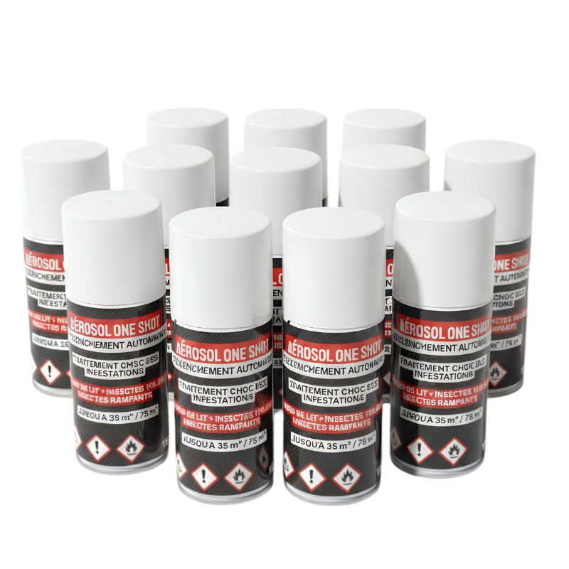 Aérosol One Shot fumigène désinsectisation punaise de lit
