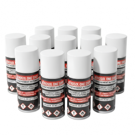 Aérosol One Shot fumigène désinsectisation punaise de lit